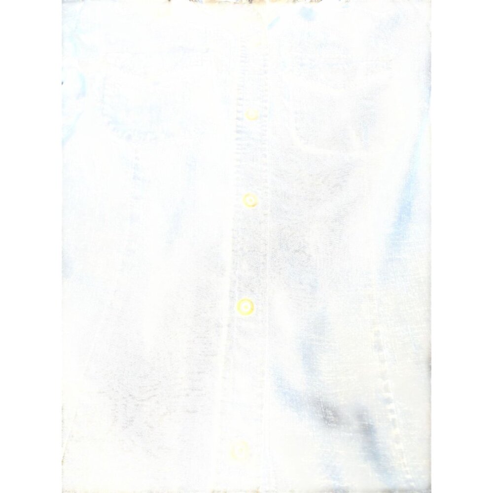 New York & Company Women's Medium Light Blue Snap up Denim Shirt With Epaulettes - Picture 7 of 10